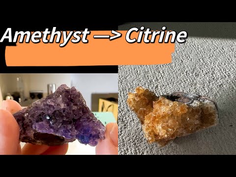 Convert Amethyst to Citrine at home in one hour!