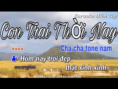 Karaoke Con Trai Thời Nay || ca sĩ Thế Sơn ||  tone nam nhạc sóng