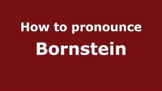 How to pronounce Bornstein