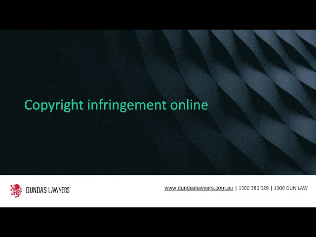 Copyright infringement online