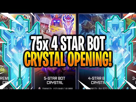 75x 4 Star Bot Crystal Opening! - Transformers: Forged To Fight