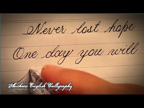 aesthetic curve handwriting || English calligraphy #handwriting