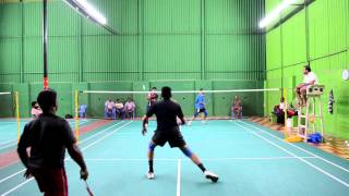 preview picture of video 'ABA Badminton Mens Doubles Elite Finals - Clip 2 - Dec 22nd 2013 - Mugalivakkam - Chennai'