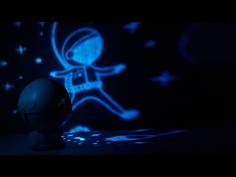 Ночник проектор неба "Космонавт" белый LOSSO, проектор ночного неба для детей, ночник со звездами в детскую - фото 1 - id-p1736734456