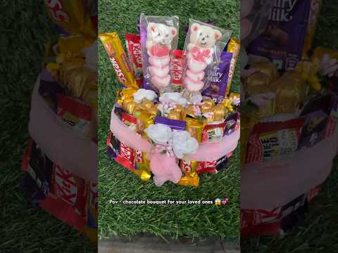 Chocolate bouquet for your loved ones 😱💕 #chocolatebouquets #chocolate #giftideas #yt #art #order
