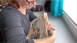 Flosstube 2 - How to prepare cross-stitch for framing (stretching & pinning over mounting board)