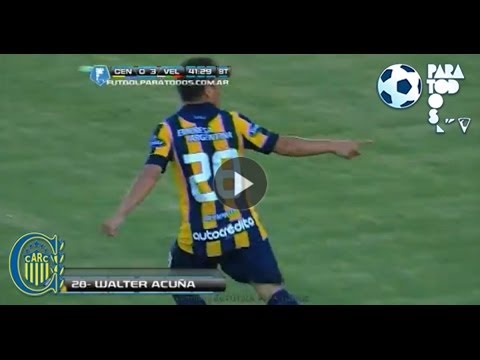 Gol de Acuña. Central 1 - Vélez 3. Fecha 16. Torneo Inicial 2013. Fútbol Para Todos