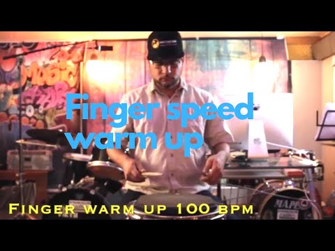 Drum speed exercises Single stroke finger warm up