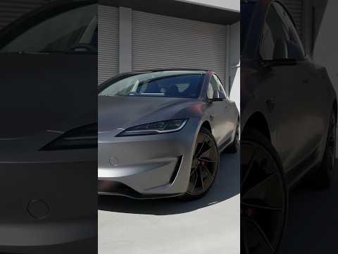 Tesla Wrapped in Dark Quicksilver! 🥷