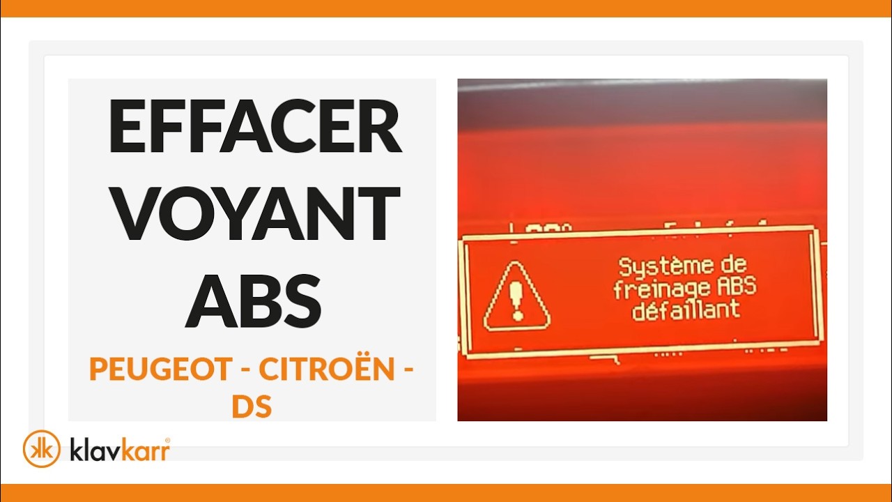 [TUTO] Effacer voyant ABS - PEUGEOT - CITROËN - DS