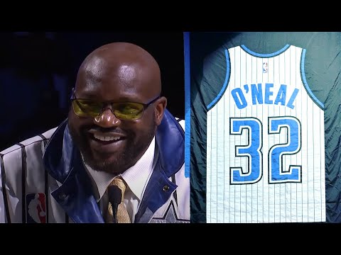 Shaquille O'Neals' FULL Orlando Magic Jersey Retirement Speech #32
