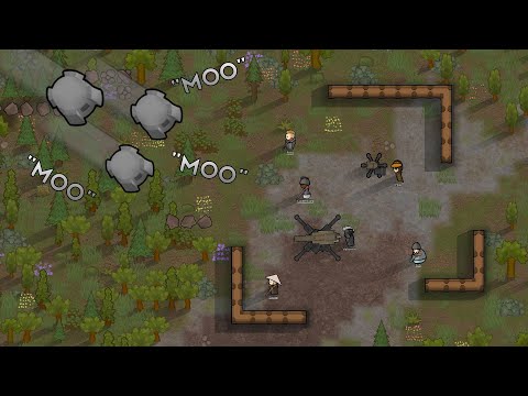 An Explosive Siege Defense in Rimworld