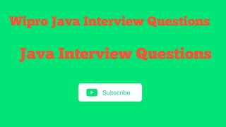 Wipro Java Interview Questions for 3 years experience   first round @CodeWithHarry