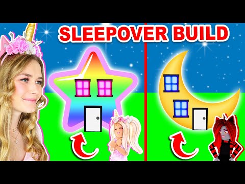 SLEEPOVER Build Challenge With Moody In Adopt Me! (Roblox)
