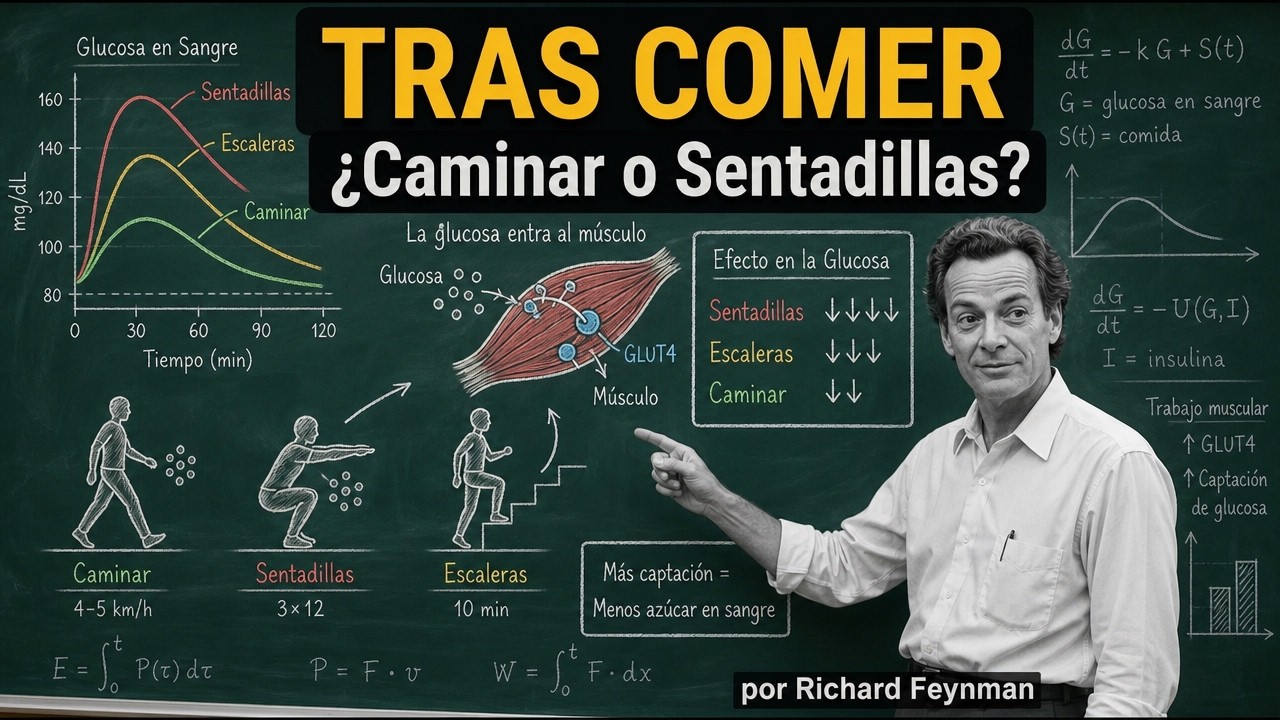Caminar, Sentadillas o Escaleras Tras Comer: Qué Manda Más Azúcar al Músculo | Richard Feynman