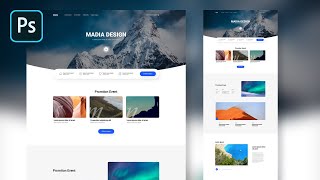 포토샵으로 복잡한 웹디자인하기 UIUX [포토샵]