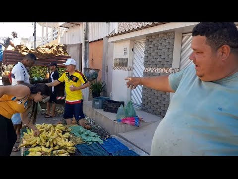 FEIRA LIVRE DE ITAIBA PE  abacaxi 🍍  melancia  peixe e 🍌 banana/ povo animado