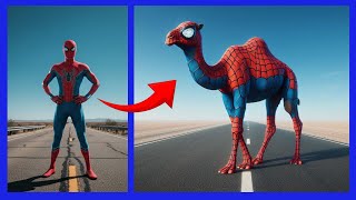 Marvel & DC Superheroes Turned Into CAMELS 🐫🔥 Funniest AI Transformation 2025 | Spider-Man, Batman