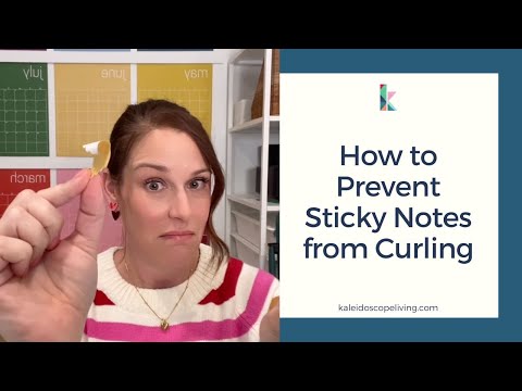 Part of a video titled How to Peel Sticky Notes & Prevent Curling - YouTube