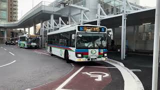 【デビューから半年で移籍】近江鉄道バス車番1488車種日野ブルーリボン 2RG-KV290Q4かがやき通り経由松ヶ丘五丁目行き南草津駅西口発車シーン