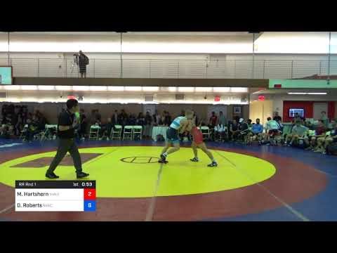 2018 Bill Farrell Memorial International/Greco Roman 60 RR Rnd 1 - Mason Hartshorn (NMU-) Vs. Dalt