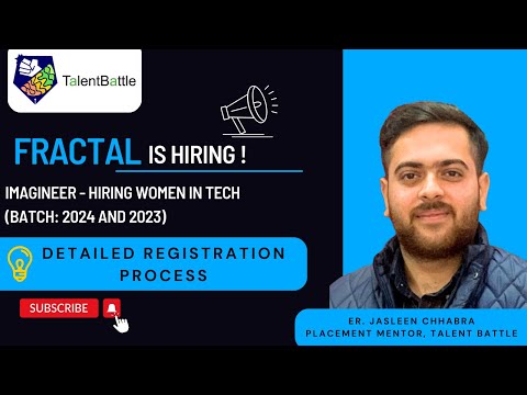Fractal is Hiring | Imagineer- Women Hiring | Amazing Package