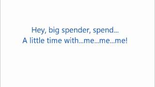 Glee - Big Spender - Lyrics