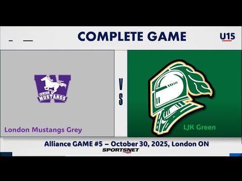 2025.10.30 LJK Green U15 vs Mustangs Grey