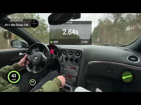 Alfa Romeo 159 1.75TBI MT FWD 2011 STOCK. 0-100 acceleration.
