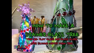 How to Make a Stained Glass Tree:Tree #8 Flat Glass and Glass Globs