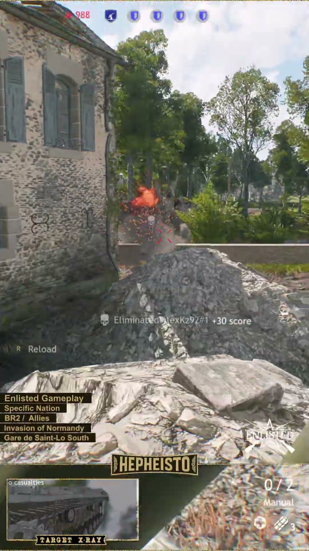 Anti Tank Gunner eliminates Panzer III B with M1 Bazooka