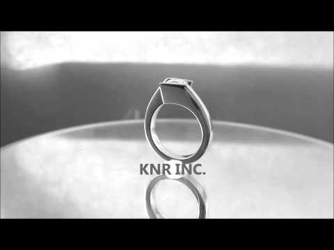 14K WHITE GOLD PRINCESS DIAMOND ENGAGEMENT RING TENSION SETTING 0.75CT - KNR INC - 849