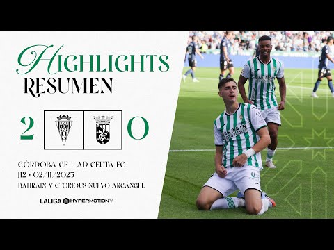Resumen J.12 LaLiga Hypermotion: Córdoba CF 2 - AD Ceuta FC 0