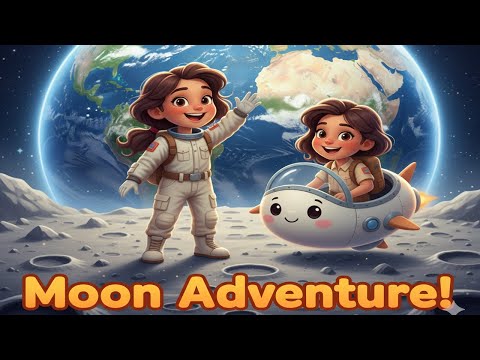 Lina Visits the Moon! 🌕🚀 Exploring Earth’s Amazing Neighbor
