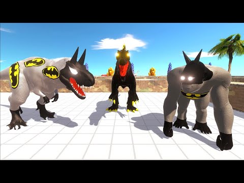 FPS Avatar with all weapons in battle VS Batman Spinosaurus - Animal Revolt Battle Simulator