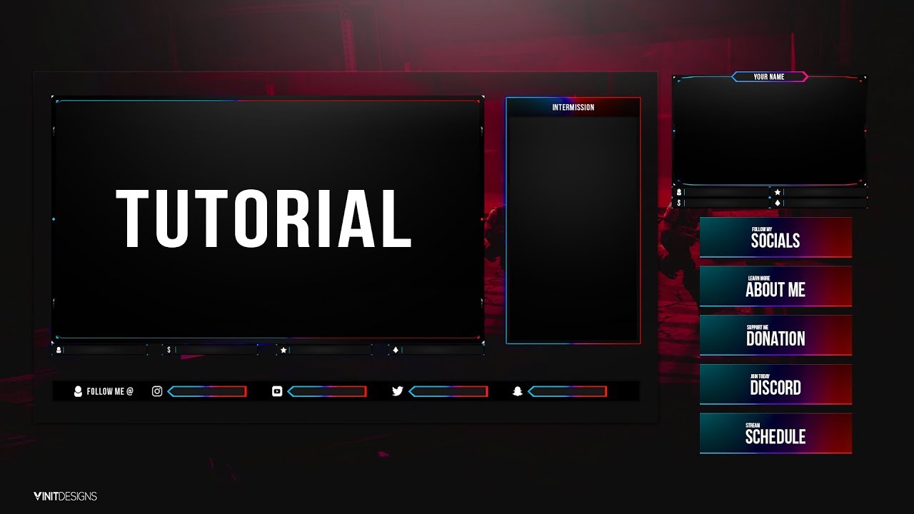 Twitch Streaming overlay template