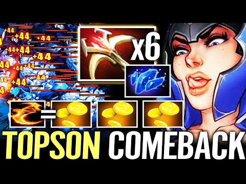 🔥 TOPSON Luna NEW OLD G CARRY — 1/4/9 to 9/4/13 Comeback 6x Bounce Daedalus 235% DMG Dota 2 Pro
