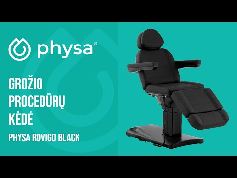 vaizdo įrašas - Grožio procedūrų kėdė - 3 varikliai - 300 W - 192 x 60 x 70 - 90,5 cm - 150 kg - juoda