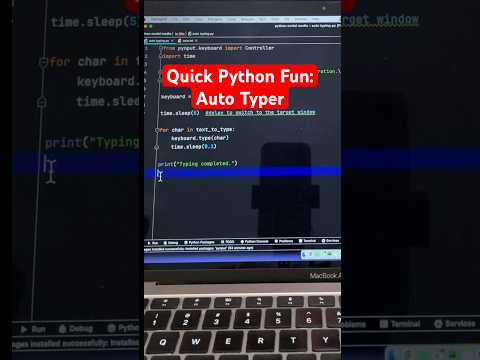 How To Create An Auto Typer In Python Pythontutorial Coding Programming