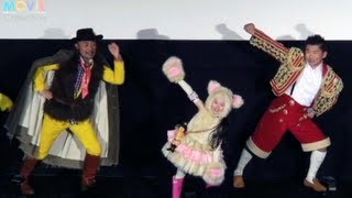 竹中直人、勝俣州和、本田望結／『長ぐつをはいたネコ』初日舞台挨拶