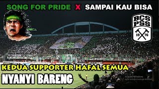 Download lagu MERINDING.!! Bonek dan BCS Nyanyikan (Song For Pride X Sampai Kau Bisa) Bersama mp3