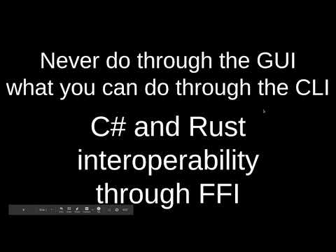 C# and Rust interoperability through FFI
