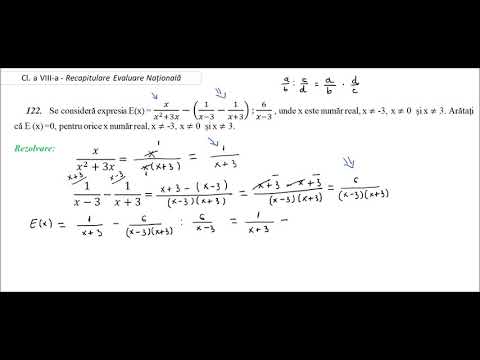 Cl a VIII-a - Recapitulare E N - pb. 122 - Se consideră expresia E(x)=       Model MEN Test 3 - 2020