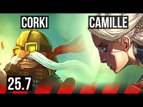 CORKI vs CAMILLE (TOP) | EUW Master | 25.7