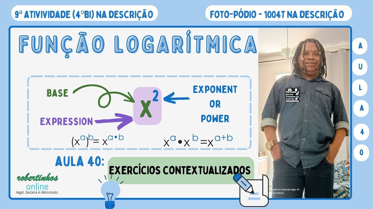 Aula 40_Exercícios contextualizados_Função Logarítmica 🧑‍🎓🦉🏆
