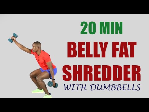 20 Minute Belly Fat Shredder with Dumbbells/ Fat Burning Dumbbell Workout