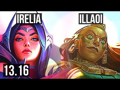 IRELIA vs ILLAOI (TOP) | 8/0/1, 1800+ games, 7 solo kills, 1.6M mastery | EUW Master | 13.16