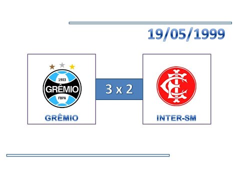 GOLS: Grêmio 3 x 2 Inter de Santa Maria - 19/05/1999 - Campeonato Gaúcho