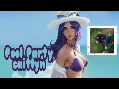 Pool Party Caitlyn Gameplay | Swim or Sniped | Wild Rift