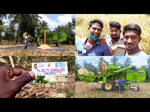one day with corn harvesting machine
